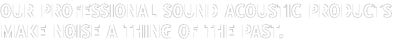 Our professional sound acoustic products make noise a thing of the past.